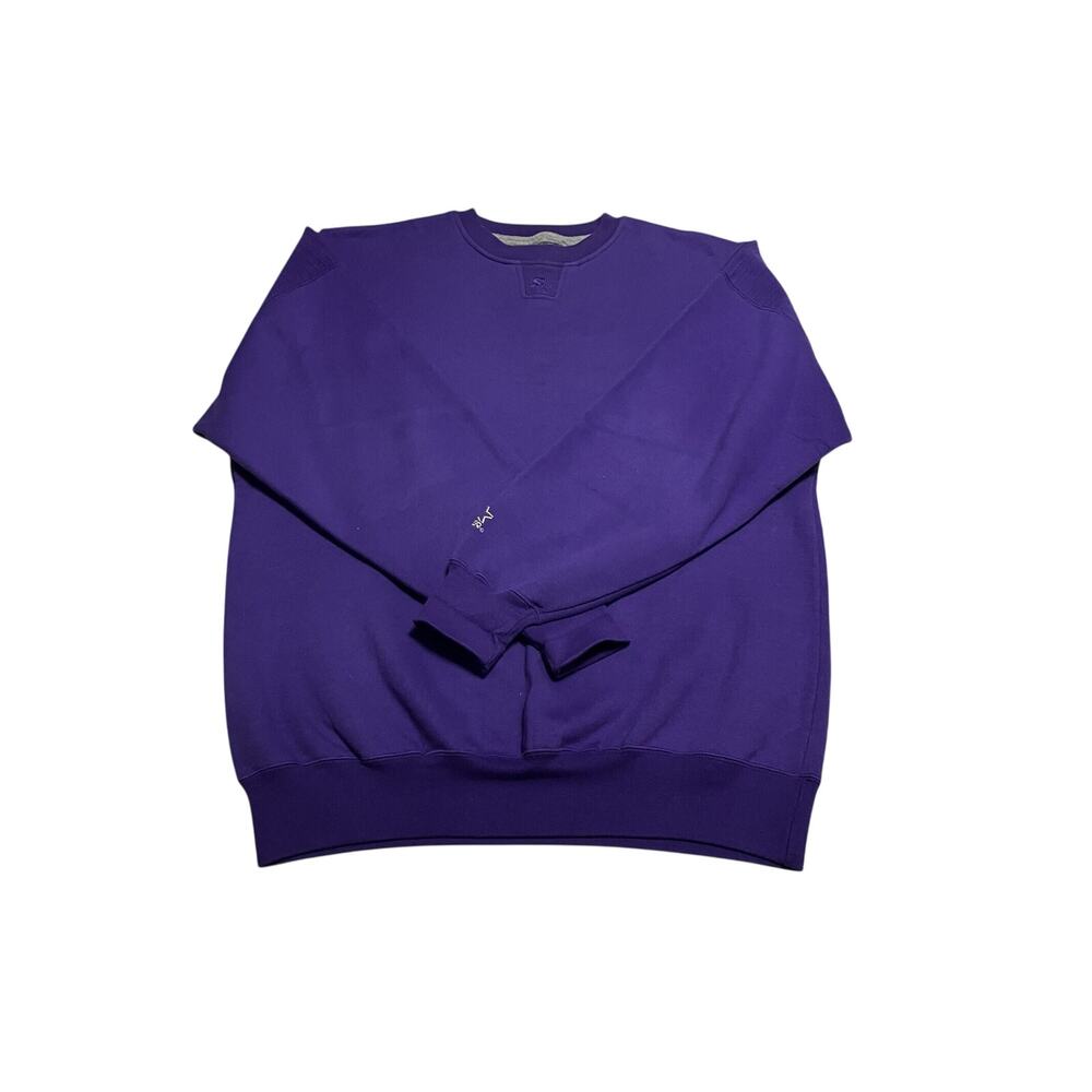 Starter Sport Purple Pullover Vintage Sweatshirt Crewneck Long Sleeve Large Y2k